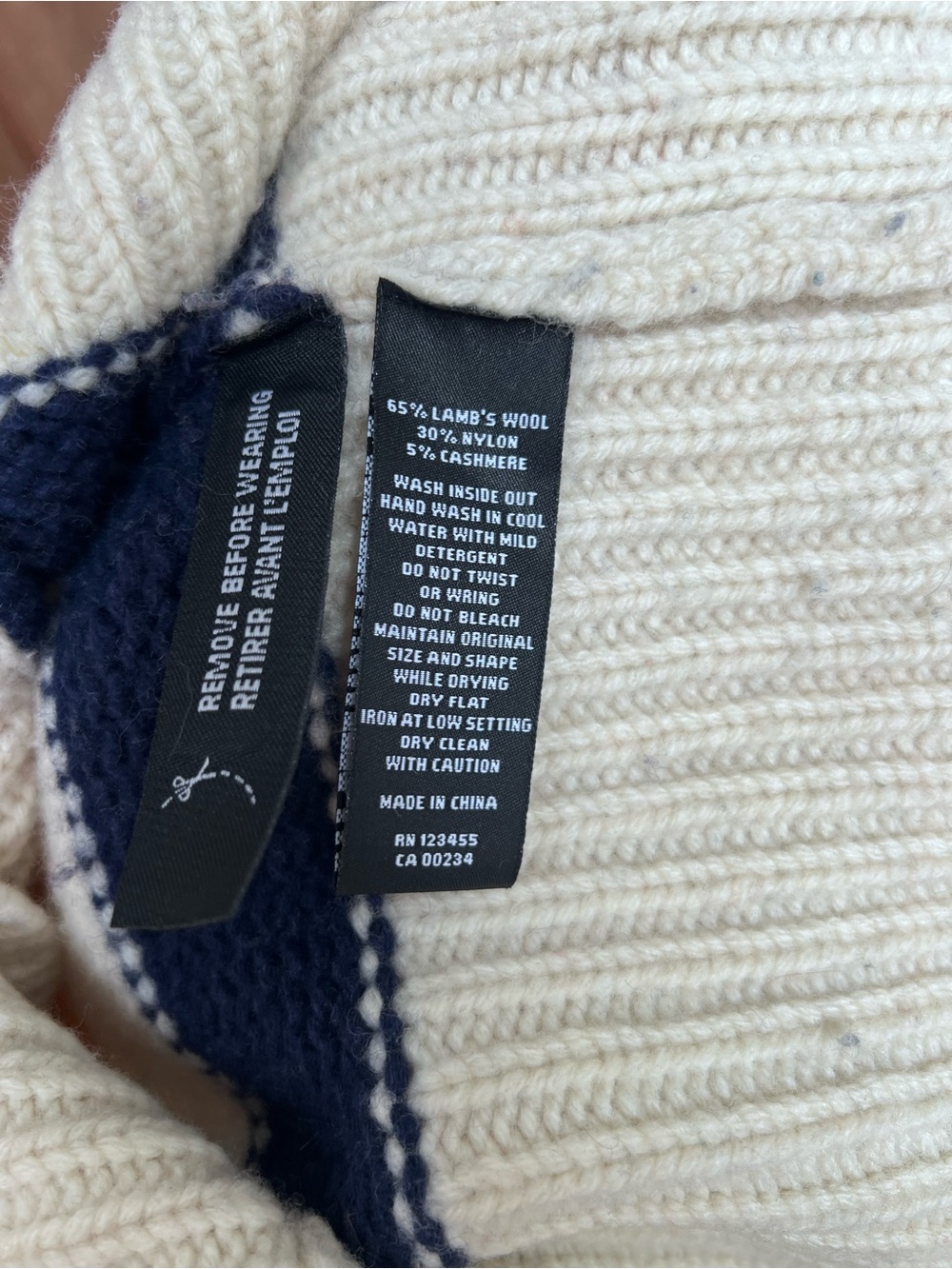 Hudson’s Bay Point Blanket Stripe Shawl Collar Cardigan XS Wool Cashmere - Picture 13 of 14